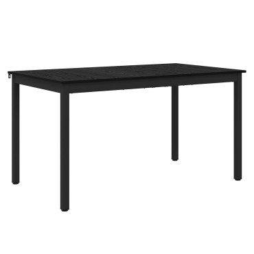 vidaXL Τραπεζαρίες 140x80x75cm ΜΕΤΑΛΛΟ Ορθογώνιος
