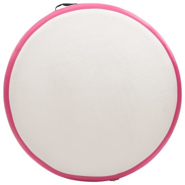 vidaXL Στρώμα Γυμναστικής Φουσκωτό Ροζ 100x100x15 εκ. PVC με Τρόμπα
