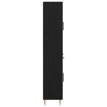 vidaXL Highboard 2 τεμ. Μαύρη Οξυά 69,5x34x180cm