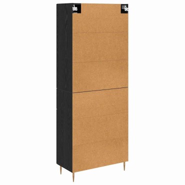 vidaXL Highboard 2 τεμ. Μαύρη Οξυά 69,5x34x180cm
