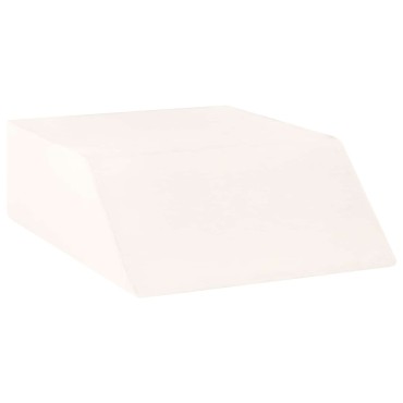 vidaXL Μαξιλάρι Ποδιών Μονόχρωμο Λευκό 63 x 52 x 19,5 εκ PU Αφρός
