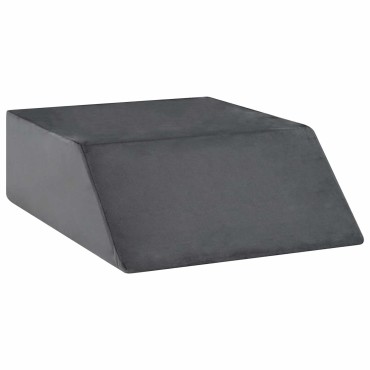 vidaXL Μαξιλάρι Ποδιών Μονόχρωμο Γκρι 63 x 52 x 19 εκ PU Αφρός
