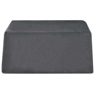 vidaXL Μαξιλάρι Ποδιών Μονόχρωμο Γκρι 63 x 52 x 19 εκ PU Αφρός