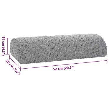 vidaXL Μαξιλάρι Ποδιών Γεωμετρικό Γκρι 52 x 20 x 11 εκ Αφρός Μνήμης