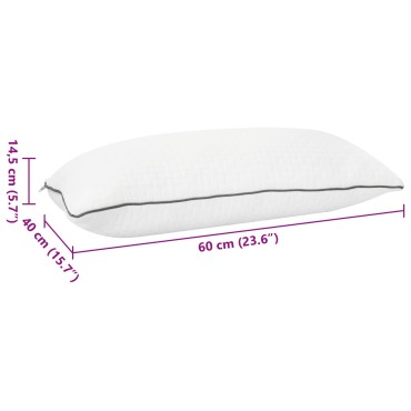 vidaXL Μαξιλάρι Ύπνου Shread Λευκό 60 x 40 x 14,5 εκ Αφρός Μνήμης