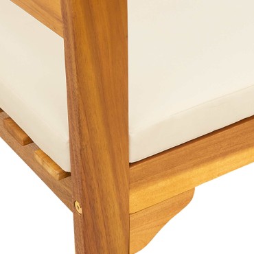 vidaXL Παγκάκι Ρόδου 2 -θέσιο 114x46x82,5cm Στερεό Ξύλο Ακακίας 1 τεμ.