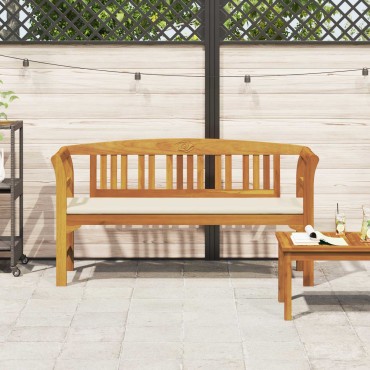 vidaXL Παγκάκι Ρόδου Φυσικό 157x46x82,5cm Στερεό Ξύλο Ακακίας 1 τεμ.
