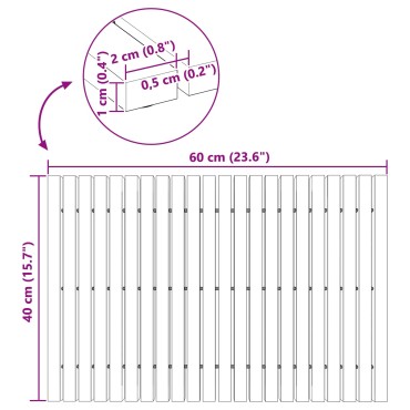 vidaXL Πατάκι μπάνιου Καφέ 60 x 40 cm Στερεό Ξύλο Ακακίας