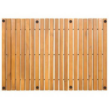 vidaXL Πατάκι μπάνιου Καφέ 60 x 40 cm Στερεό Ξύλο Ακακίας