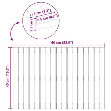 vidaXL Πατάκι μπάνιου Μονόχρωμο Καφέ 60 x 40 cm Στερεό Ξύλο Ακακίας