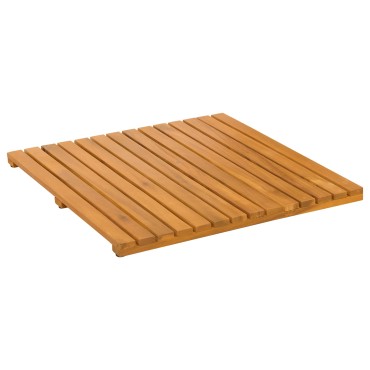 vidaXL Πατάκι μπάνιου Μονόχρωμο Καφέ 50 x 50 cm Στερεό Ξύλο Ακακίας