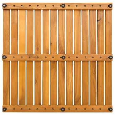 vidaXL Πατάκι μπάνιου Μονόχρωμο Καφέ 50 x 50 cm Στερεό Ξύλο Ακακίας