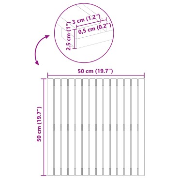 vidaXL Πατάκι μπάνιου Μονόχρωμο Καφέ 50 x 50 cm Στερεό Ξύλο Ακακίας