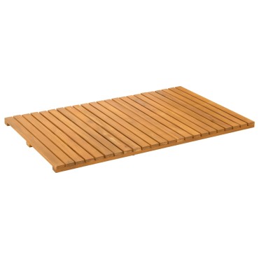 vidaXL Πατάκι μπάνιου Μονόχρωμο Καφέ 80 x 50 cm Στερεό Ξύλο Ακακίας