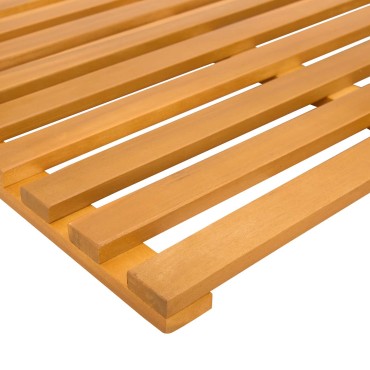 vidaXL Πατάκι μπάνιου Καφέ 50 x 48 x 2,5 εκ Στερεό Ξύλο Ακακίας