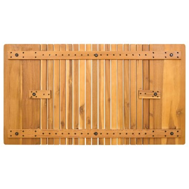 vidaXL Πατάκι μπάνιου Φυσικό 100 x 55 cm Στερεό Ξύλο Ακακίας