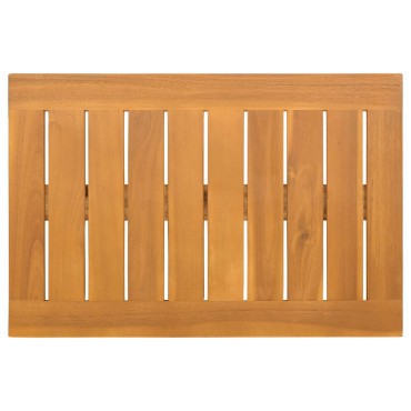 vidaXL Πατάκι μπάνιου Μονόχρωμο Καφέ 60 x 40 cm Στερεό Ξύλο Ακακίας