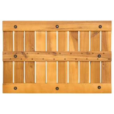vidaXL Πατάκι μπάνιου Μονόχρωμο Καφέ 60 x 40 cm Στερεό Ξύλο Ακακίας