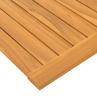 vidaXL Πατάκι μπάνιου Μονόχρωμο Καφέ 60 x 40 cm Στερεό Ξύλο Ακακίας