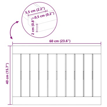 vidaXL Πατάκι μπάνιου Μονόχρωμο Καφέ 60 x 40 cm Στερεό Ξύλο Ακακίας
