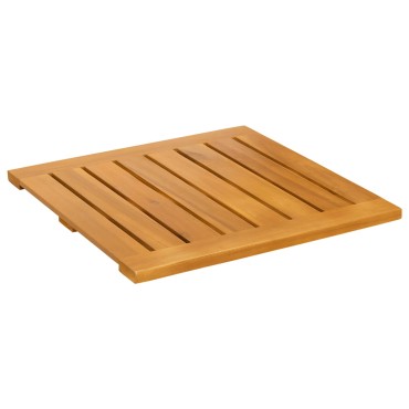 vidaXL Πατάκι μπάνιου Μονόχρωμο Καφέ 50 x 50 cm Στερεό Ξύλο Ακακίας