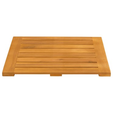 vidaXL Πατάκι μπάνιου Μονόχρωμο Καφέ 50 x 50 cm Στερεό Ξύλο Ακακίας
