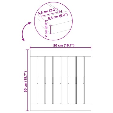 vidaXL Πατάκι μπάνιου Μονόχρωμο Καφέ 50 x 50 cm Στερεό Ξύλο Ακακίας