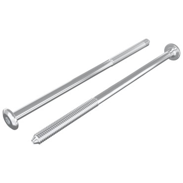 vidaXL Βίδες επίπλων 2 τμχ. Ασημί M6 x 120 mm Ατσάλι