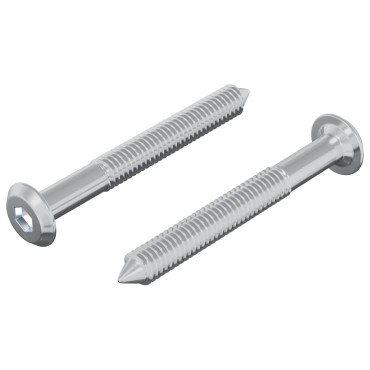 vidaXL Βίδα 2 τμχ. Ασημί M6 x 50 mm Ατσάλι