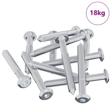 vidaXL Βίδα 1800 τμχ. Ασημί M6 x 50 mm Ατσάλι