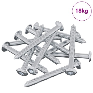 vidaXL Βίδα 1600 τμχ. Ασημί M6 x 60 χιλ. Ατσάλι