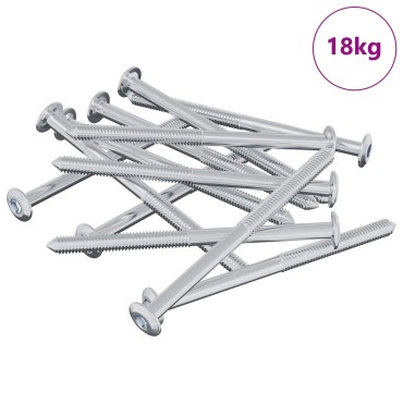 vidaXL Βίδα 1200 τμχ. Ασημί M6 x 85 χιλ. Ατσάλι