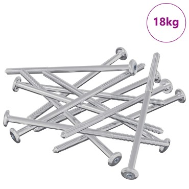 vidaXL Βίδα 800 τμχ. Ασημί M6 x 120 mm Ατσάλι