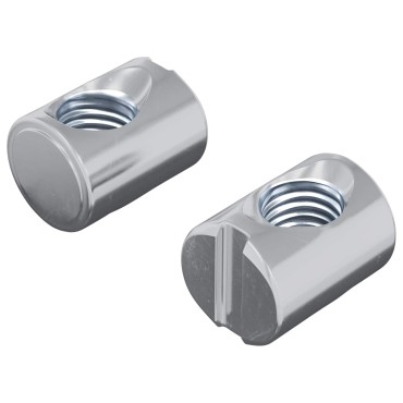 vidaXL Καρύδι Βαρελιού 2 τμχ. Ασημί M6 x 13 mm Σίδερο
