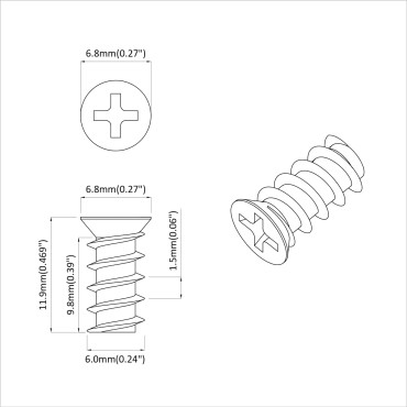 vidaXL Βίδα 10909 τμχ. Ασημί M6 x 12 mm Σίδερο