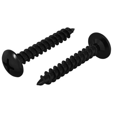 vidaXL Βίδα Αυτο-τρυπητή 2 τμχ. Μαύρο 4 x 25 mm Ατσάλι
