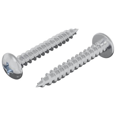 vidaXL Ξυλοβίδα 2 τμχ. Ασημί M4 x 28 mm Σίδερο