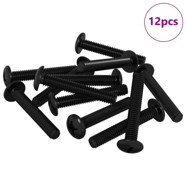 vidaXL Βίδα 12 τμχ. Ασημί 5 x 30 mm Σίδερο