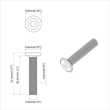vidaXL Βίδα 2647 τμχ. Ασημί 5 x 30 mm Σίδερο