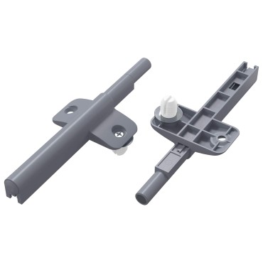 vidaXL Μαλακή κλειδαριά 2 τμχ. Γκρι 125 x 47 x 15 mm PP