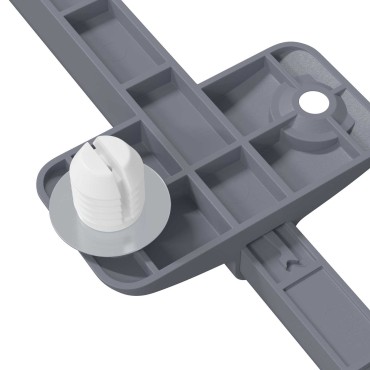 vidaXL Μαλακή κλειδαριά 2 τμχ. Γκρι 125 x 47 x 15 mm PP