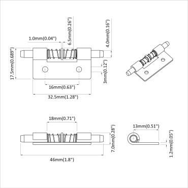 vidaXL Κλείστρο 1800 τμχ. Ασημί 46 x 17 x 1,2 mm Ατσάλι