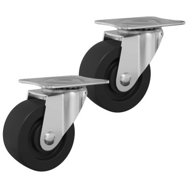 vidaXL Στρόφιγγα 2 pcs Ασημί 60 x 60 x 50 χλστ Σίδερο και νάιλον