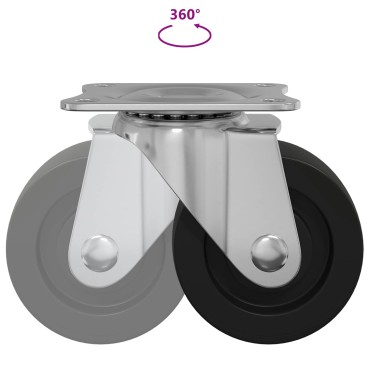 vidaXL Στρόφιγγα 2 pcs Ασημί 60 x 60 x 50 χλστ Σίδερο και νάιλον