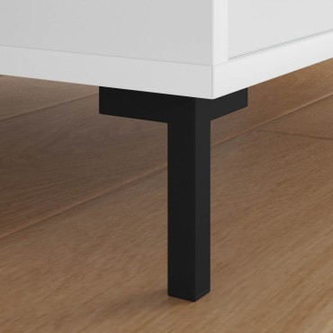 vidaXL Στηρίγματα 2 τμχ. Μαύρο 57 x 57 x 100 mm Σίδερο