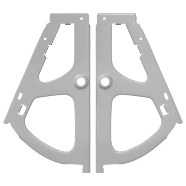 vidaXL Αγκώνας ανατροπής 2 τμχ. Ασημί 235 x 155 x 30 mm Σίδερο