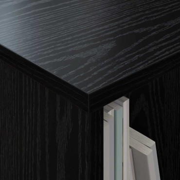 vidaXL Ράφι Περιοδικών Μαύρη Οξυά 102x30x45cm 1 τεμ.