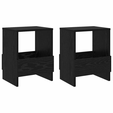 vidaXL Ράφι Περιοδικών 2 τεμ. Μαύρη Οξυά 35x30x45cm