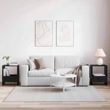 vidaXL Ράφι Περιοδικών 2 τεμ. Μαύρη Οξυά 35x30x45cm