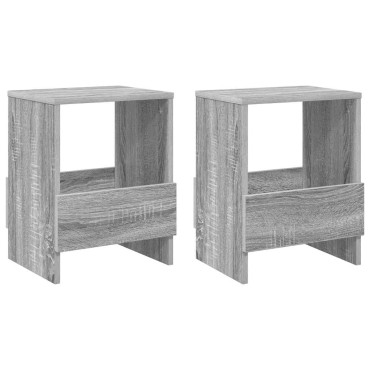 vidaXL Ράφι Περιοδικών 2 τεμ. Γκρίζο Σονομα 35x30x45cm